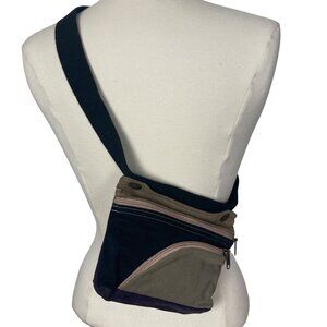 Benetti Barcelona Canvas Fanny Pack Belt Bag Adjustable Strap Purple Black Spain